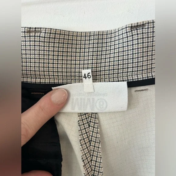 MAISON MARGIELA MM6 Micro Plaid Straight Cut Trousers | Size 46 | Made in Italy - Picture 7 of 12
